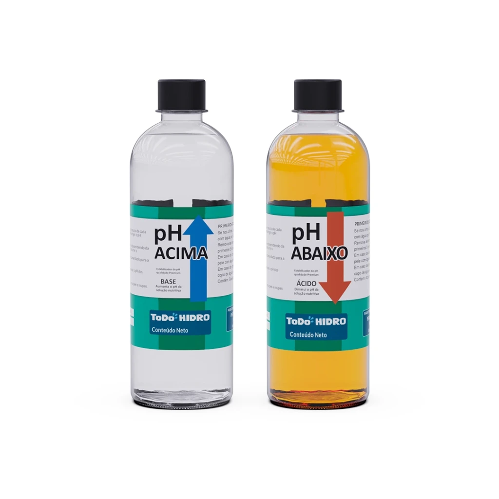 Kit Reguladores de pH para cima e para baixo (pH positivo e pH negativo) Fácil de usar (300 ml)