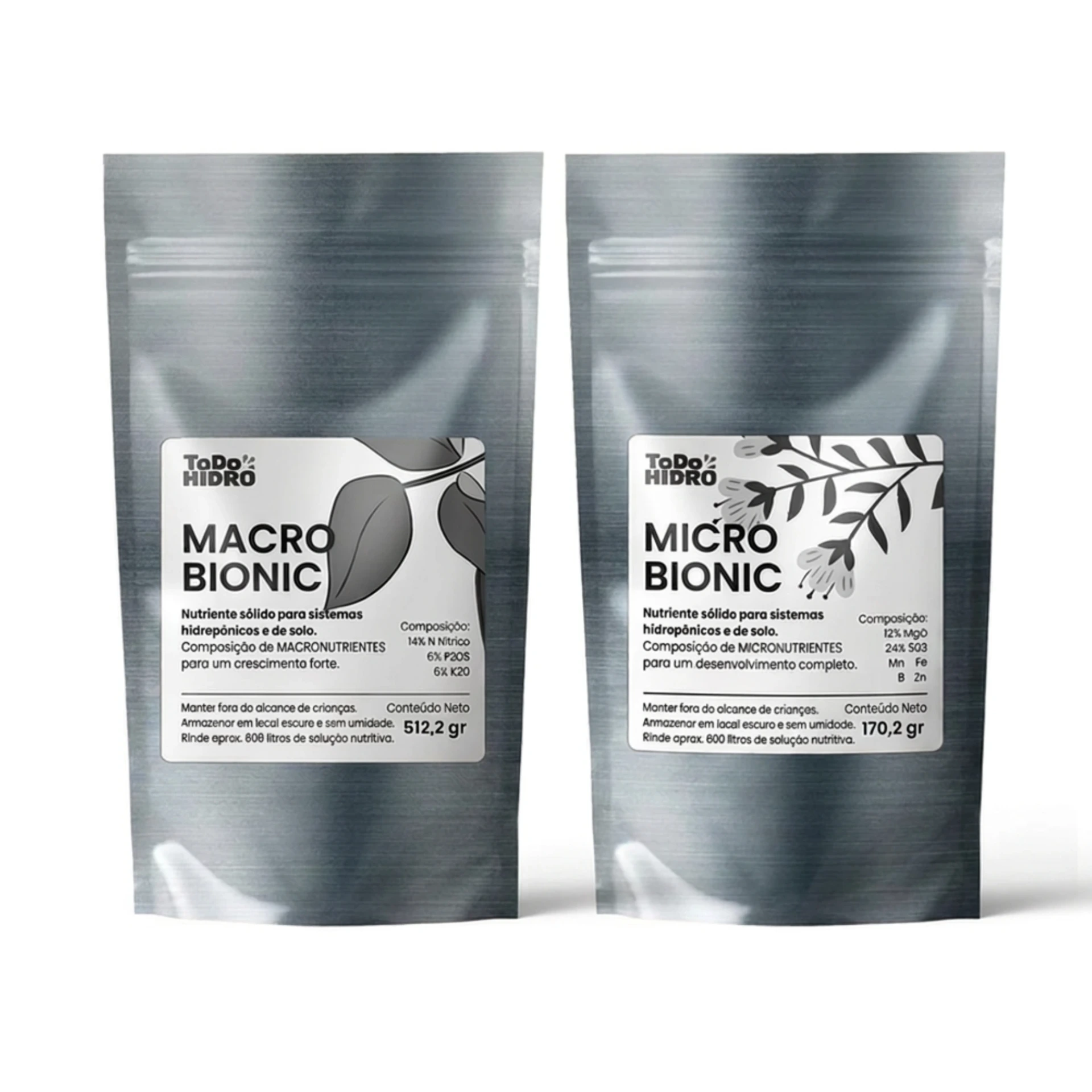 Macrobionic e Microbionic, Nutriente sólido de duas partes para vegetais e frutos (Rende 600 Litros)
