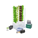Kit Hidropônico N17 Sistema Torre para 76 Plantas, Jardim Completo com Nutrientes, Sementes e Acessórios