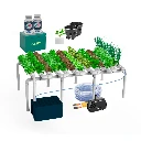 Kit Hidropônico N4 Sistema NFT para 96 Plantas, Jardim Completo com Nutrientes, Sementes e Acessórios