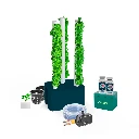 Kit Hidropônico N14 Sistema Torre para 24 Plantas, Jardim Completo com Nutrientes, Sementes e Acessórios