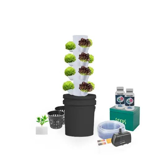 [KITWNUTRN6] Kit hidropônico N6 Tower System para 20 plantas, jardim interno completo com nutrientes, sementes e acessórios