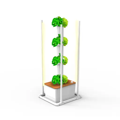 Kit hidropônico N6W Tower System para 20 plantas, jardim interno completo com nutrientes, sementes e acessórios