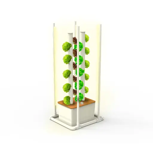 Kit hidropônico N18 Tower System para 20 plantas, jardim interno completo com nutrientes, sementes e acessórios